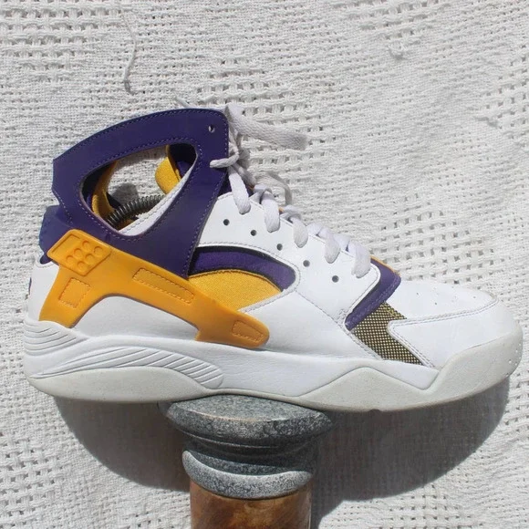 Nike Air Flight Huarache Lakers Size 9.5 705005-101 - Picture 4 of 10